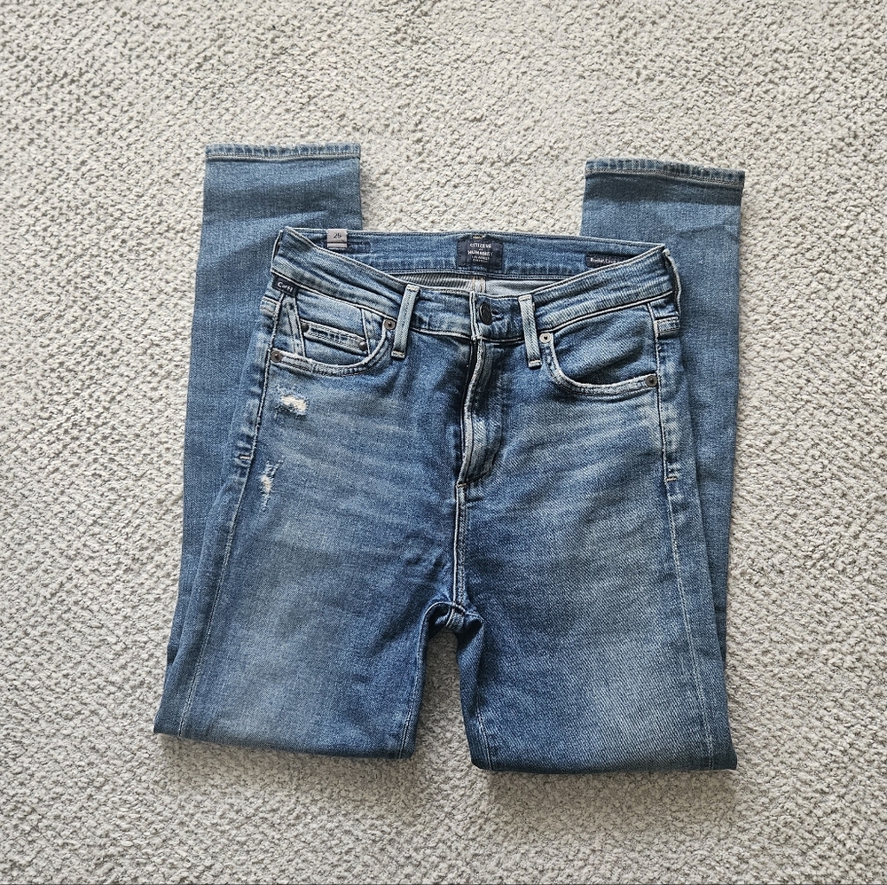 CITIZENS OF HUMANITY Rocket Crop High Rise Skinny Jeans Blue W25